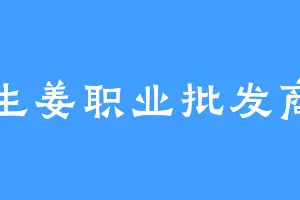 生姜职业批发商