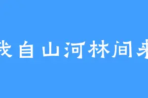 我自山河林间来