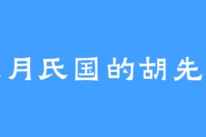 大月氏国的胡先生