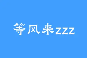 等风来zzz