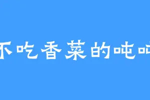 不吃香菜的吨吨