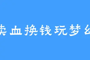 卖血换钱玩梦幻