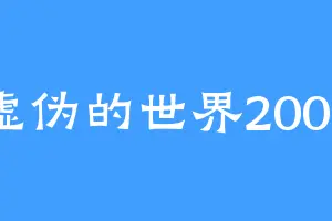 虚伪的世界2008