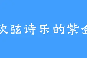 喜欢弦诗乐的紫金宗