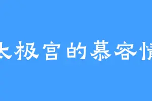 太极宫的慕容情