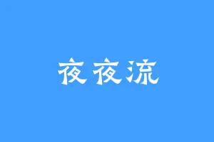 夜夜流