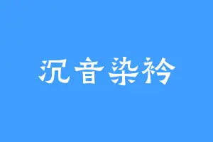 沉音染衿