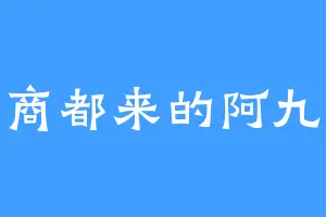 商都来的阿九