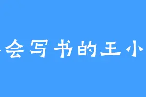 不会写书的王小明