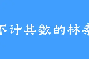 不计其数的林秦