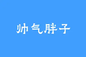 帅气胖子